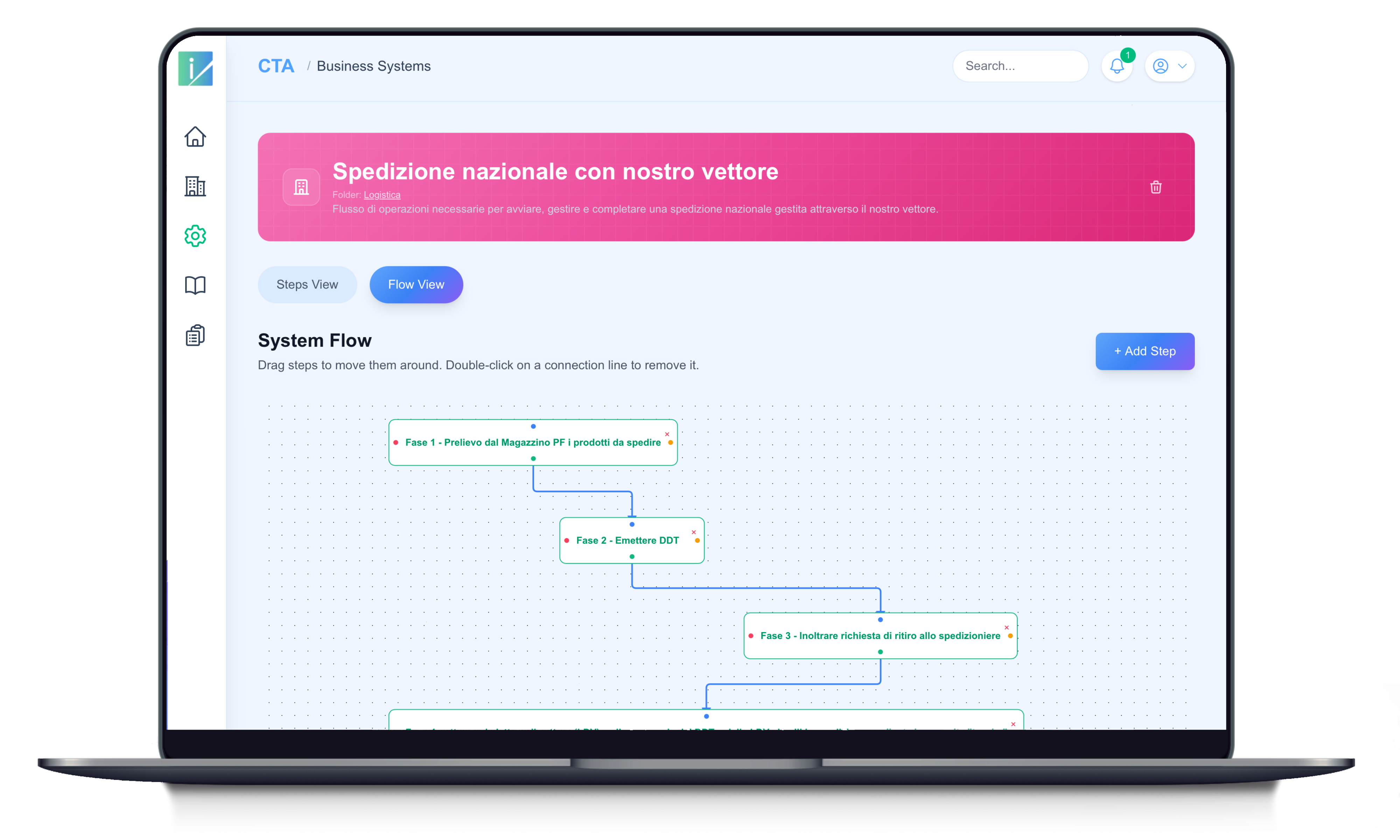 A business system created with Intelness, beautifully organised and with controlled, native real time collaborations among users, with granular access control